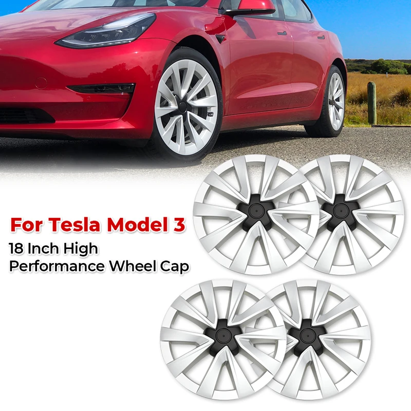 4TK 18-Tolline Ratas Üpp Tesla Model 3 2021-2024 2023 Ratta Kate Täitmise Asendamine Auto Ratta Rummu Täielik Velje Kate Pilt 0