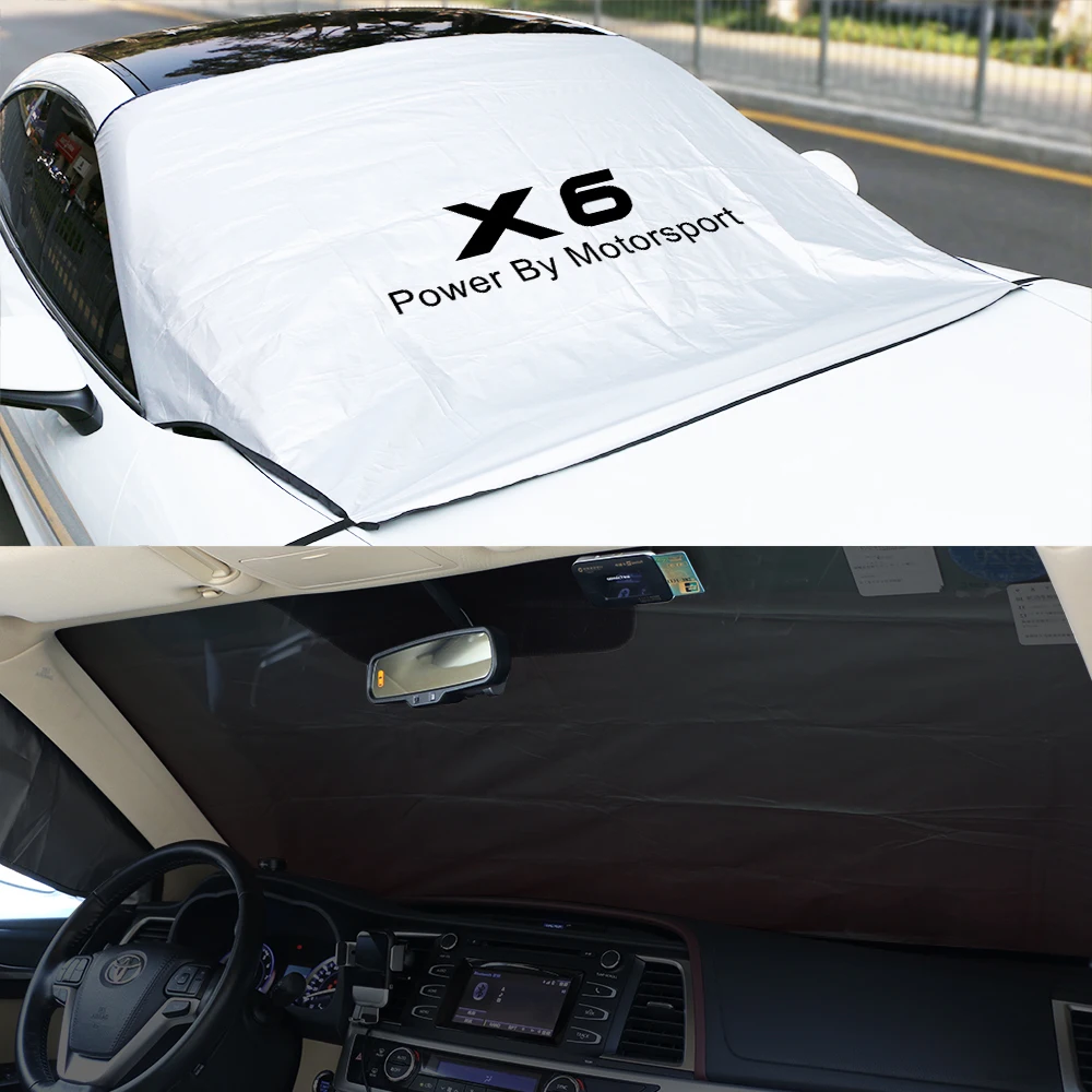 Auto Esiklaas Päikesevarju Kate Snow Shield Protector Lisavarustus BMW X5 E53 E70 G05 X1 E84 X3 E83 X6 E71 X2 F39 X4 F26 G02 X7 Pilt 4