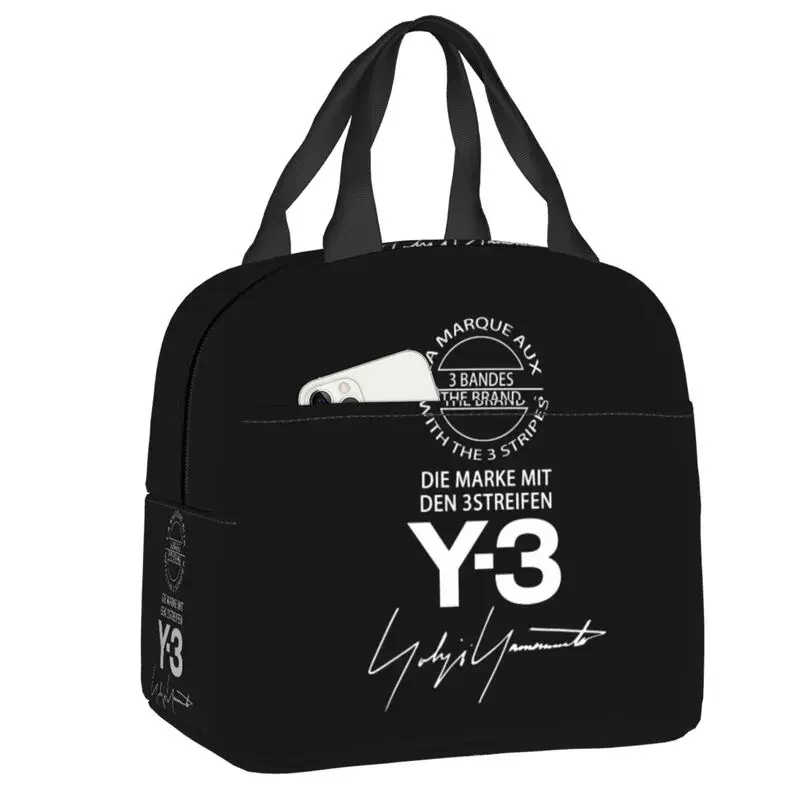 Custom Y3 Yohji Yamamoto Lõuna Kott Mehed Naised Termilise Külmik Isoleeritud Lunch Box Lastele Kooli Tööle Piknik Toitu Tassima Kotid Pilt 1