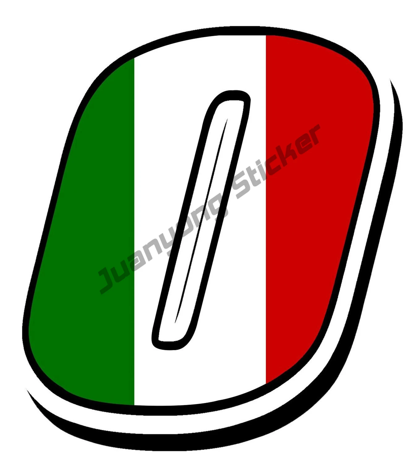 Itaalia Lipp Auto Kleebised Stiil Racing Number Krossi Auto Bike Veekindel Kleebised Katte Kriimustusi Decal Teenetemärgi PVC13x10cm Pilt 0