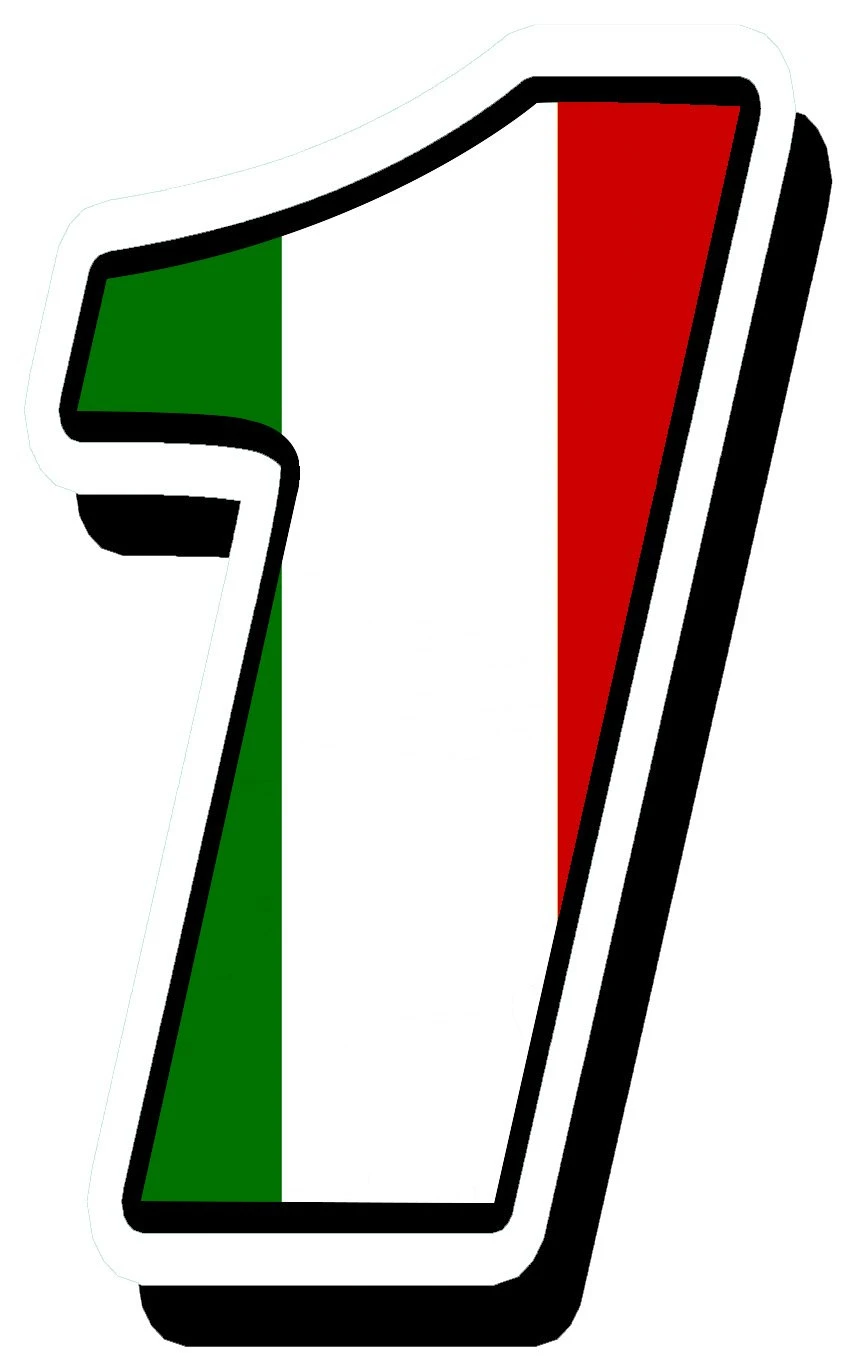 Itaalia Lipp Auto Kleebised Stiil Racing Number Krossi Auto Bike Veekindel Kleebised Katte Kriimustusi Decal Teenetemärgi PVC13x10cm Pilt 2