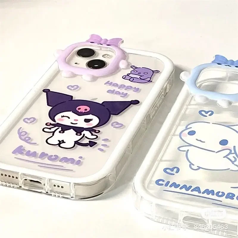 Kawaii Hello Kitty Sanrio Telefoni Juhul Anime IPhone 15 14 13 12 11 Pro Max Kõrge Näo Väärtus Cinnamoroll Jõulukink Pilt 2