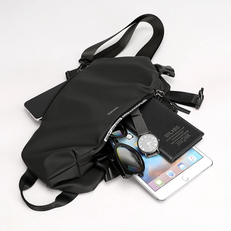 Meeste Nailon Crossbody Kott Multifunktsionaalne Väljas Reisi Veekindel Daypack Meeste Vabaaja Messenger Rinnus Kotid Messenger Bag 2022 Pilt 5
