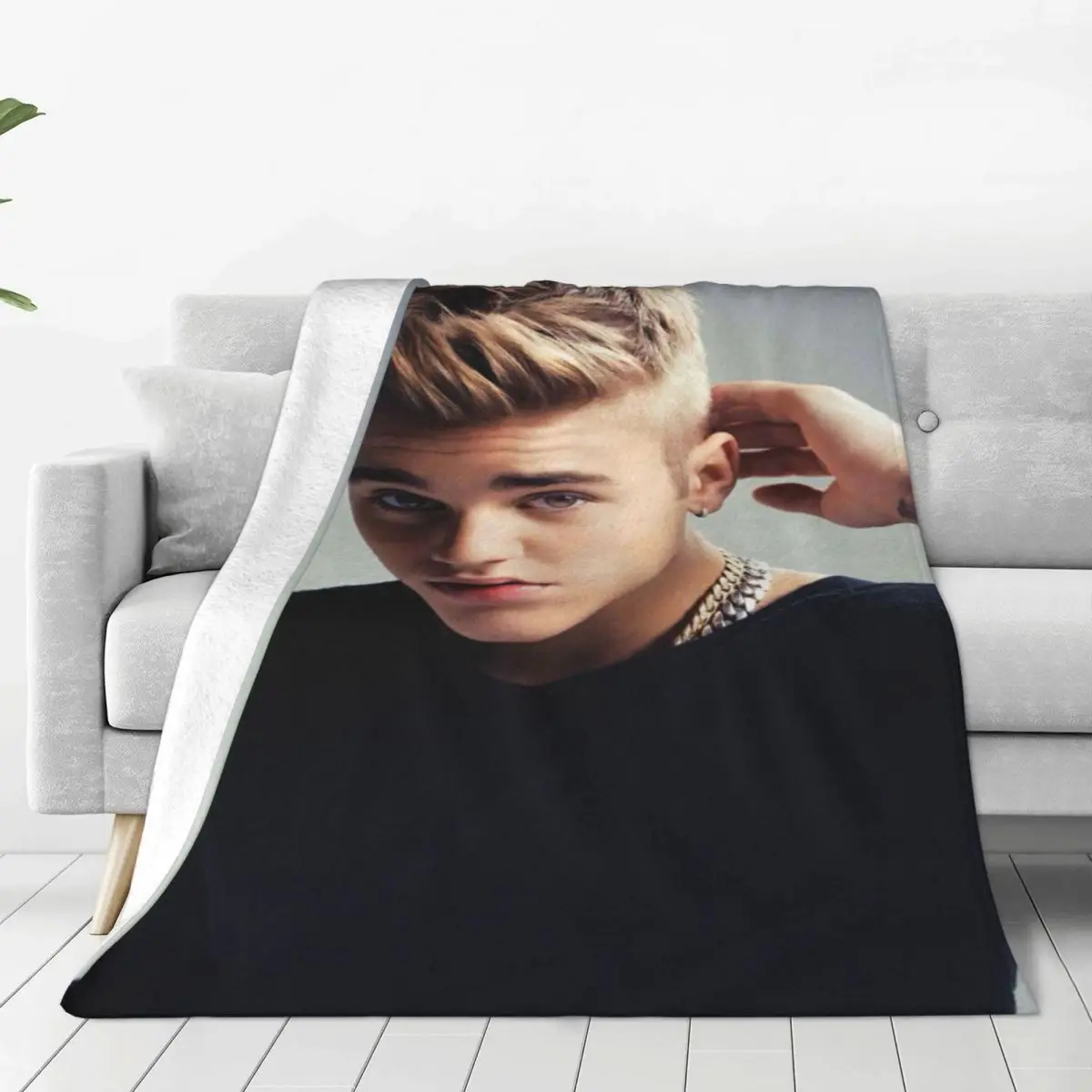 Pop Kanada Laulja Justin Bieber Tekid Coral Fliis Palus Tekstiili-Ultra-Pehme Viska Tekk Voodipesu Reisi Vaipa Töö Pilt 0