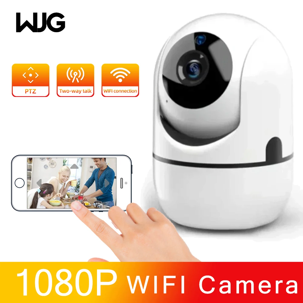 WJG Julgeoleku kaitse, IP wifi turvalisuse kaamera, HD 1080P ptz kaamera, wifi, automaatne jälgimine beebimonitor kaamerad öise nägemise Pilt 0
