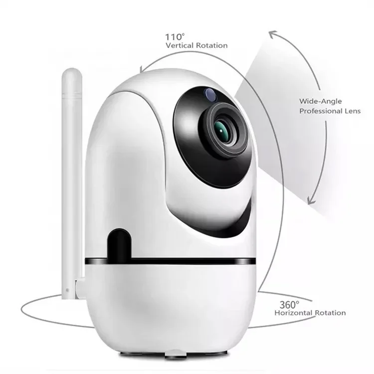 WJG Julgeoleku kaitse, IP wifi turvalisuse kaamera, HD 1080P ptz kaamera, wifi, automaatne jälgimine beebimonitor kaamerad öise nägemise Pilt 5